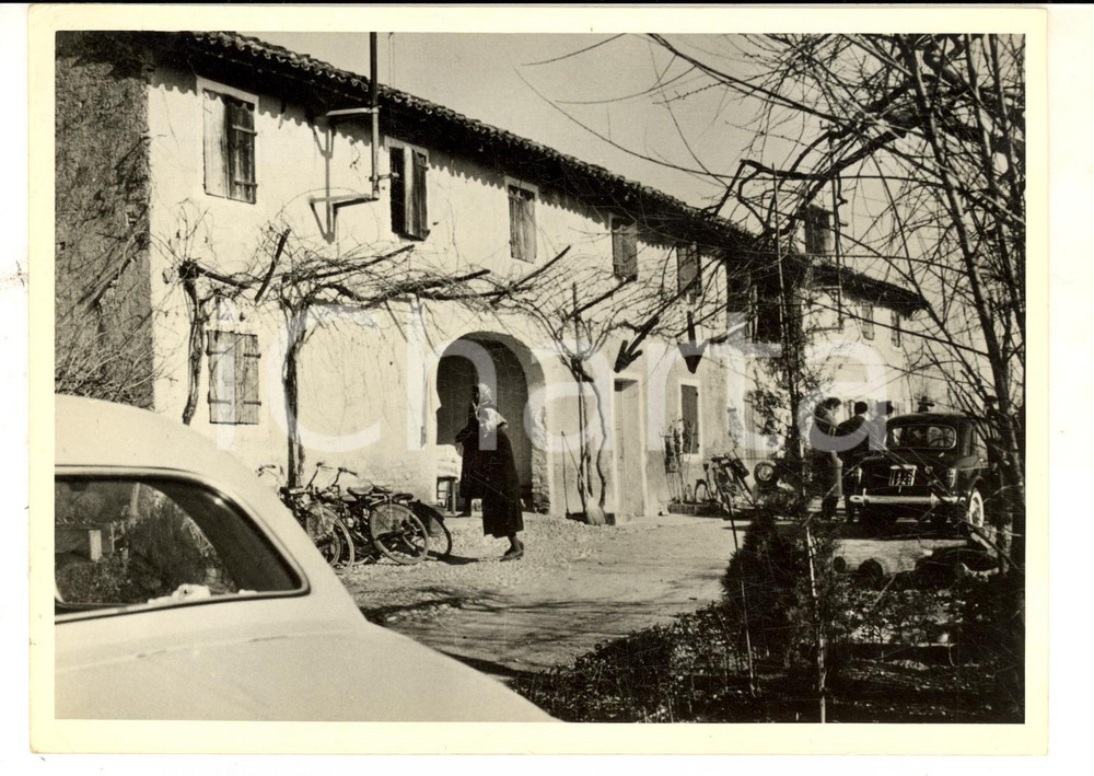 Fotografia d epoca originale 1955 ca TREVISO Scorcio della campagna con cascina Foto reportage 18x13 1