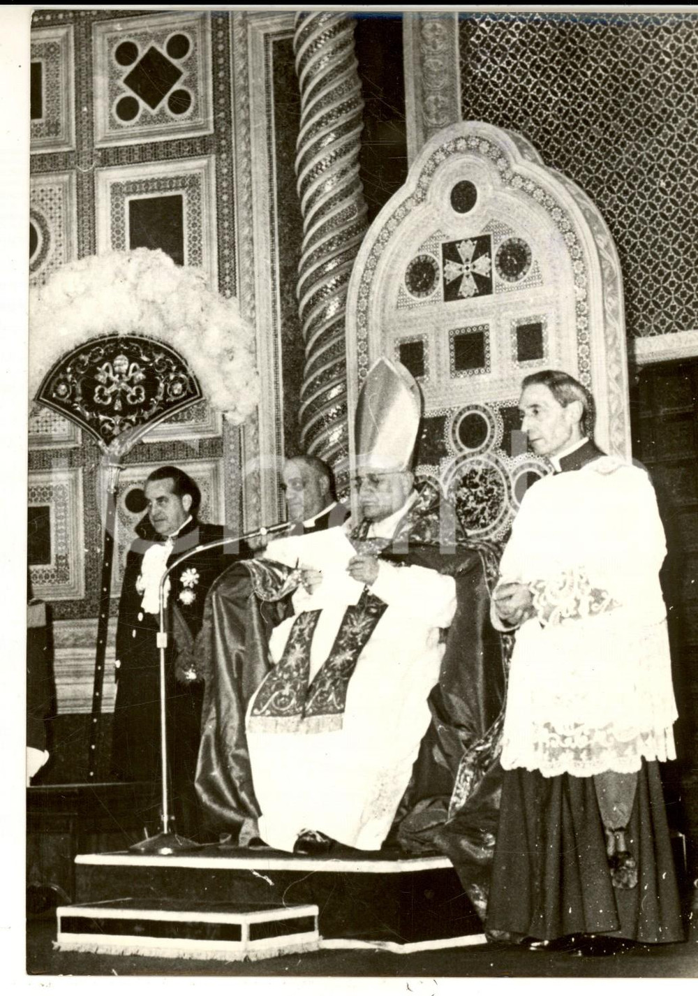 Fotografia d epoca originale 1960 ROMA Papa Giovanni XXIII apre i lavori del Sinodo Romano Foto 13x18 1