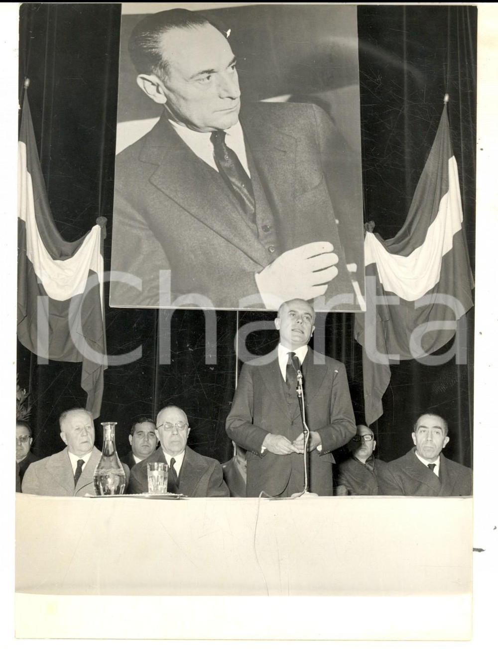 Fotografia d epoca originale 1962 SAN DONATO MILANESE Giorgio BO alla festa ENI per Santa Barbara Foto 14x18 1