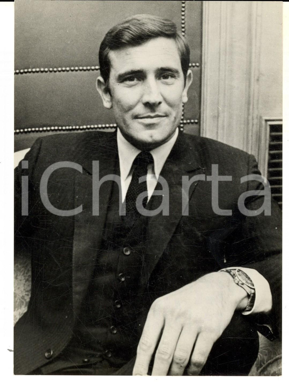 Fotografia d epoca originale 1968 CINEMA Ritratto di George LAZENBY nuovo James Bond Fotografia 13x18 cm 1