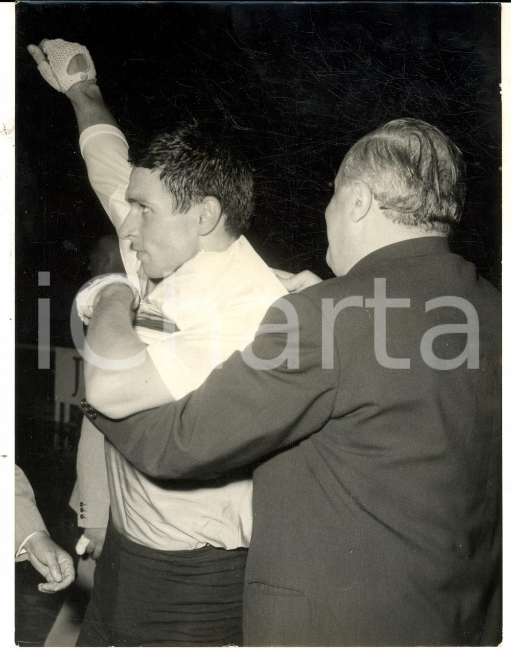 Fotografia d epoca originale 1962 MILANO Mondiali CICLISMO su PISTA  Sergio BIANCHETTO indossa la maglia 1