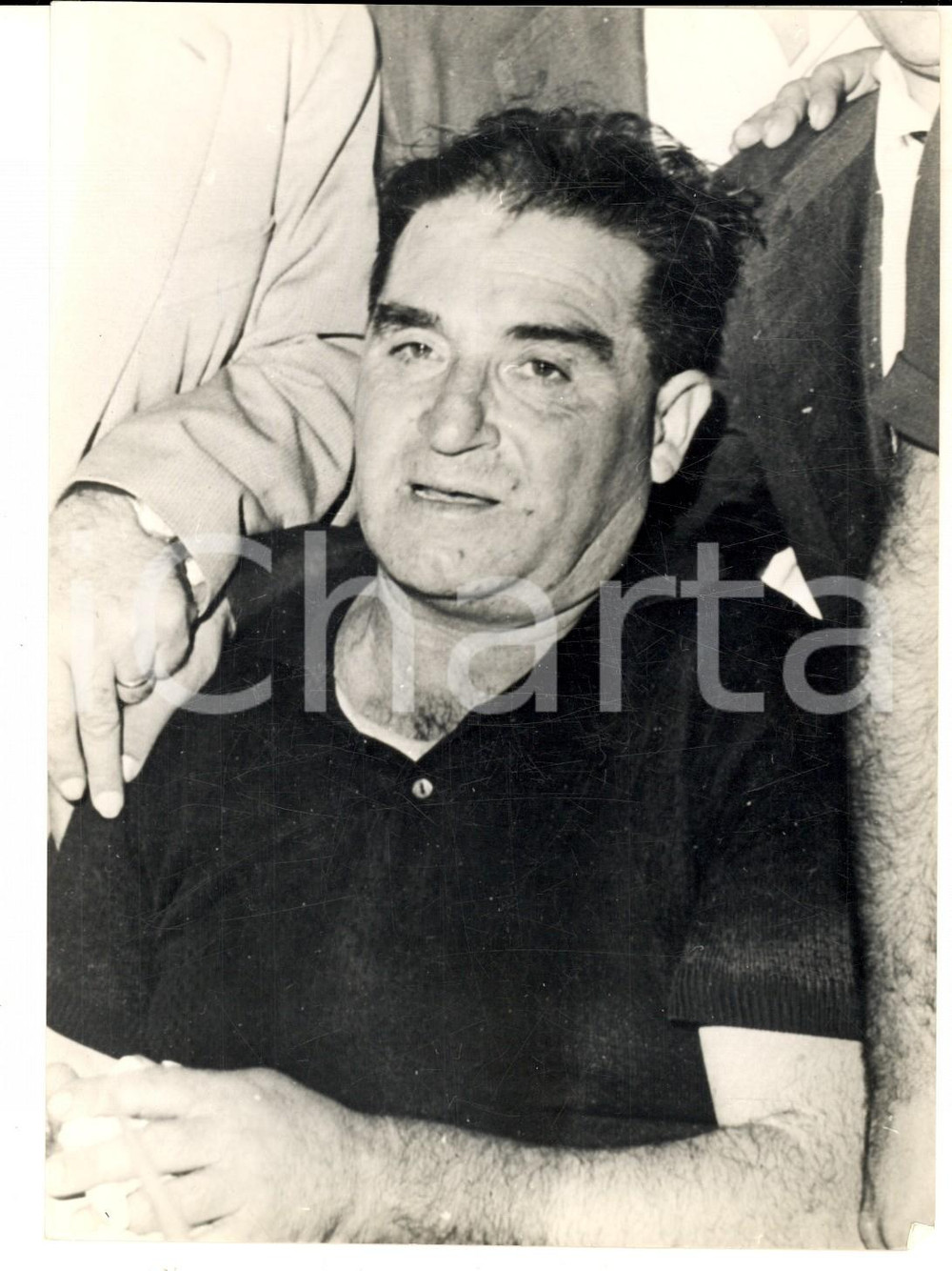 Fotografia d epoca originale 1963 NAPOLI Arresto dell ergastolano Salvatore DEL SOL evaso Foto 13x18 cm 1