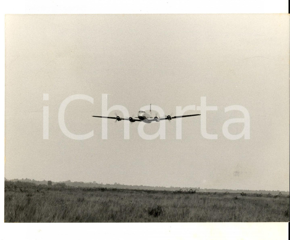 1958 MILANO MALPENSA Primo volo dell'aereo passeggeri AGUSTA A.Z.8 *Foto 18x13