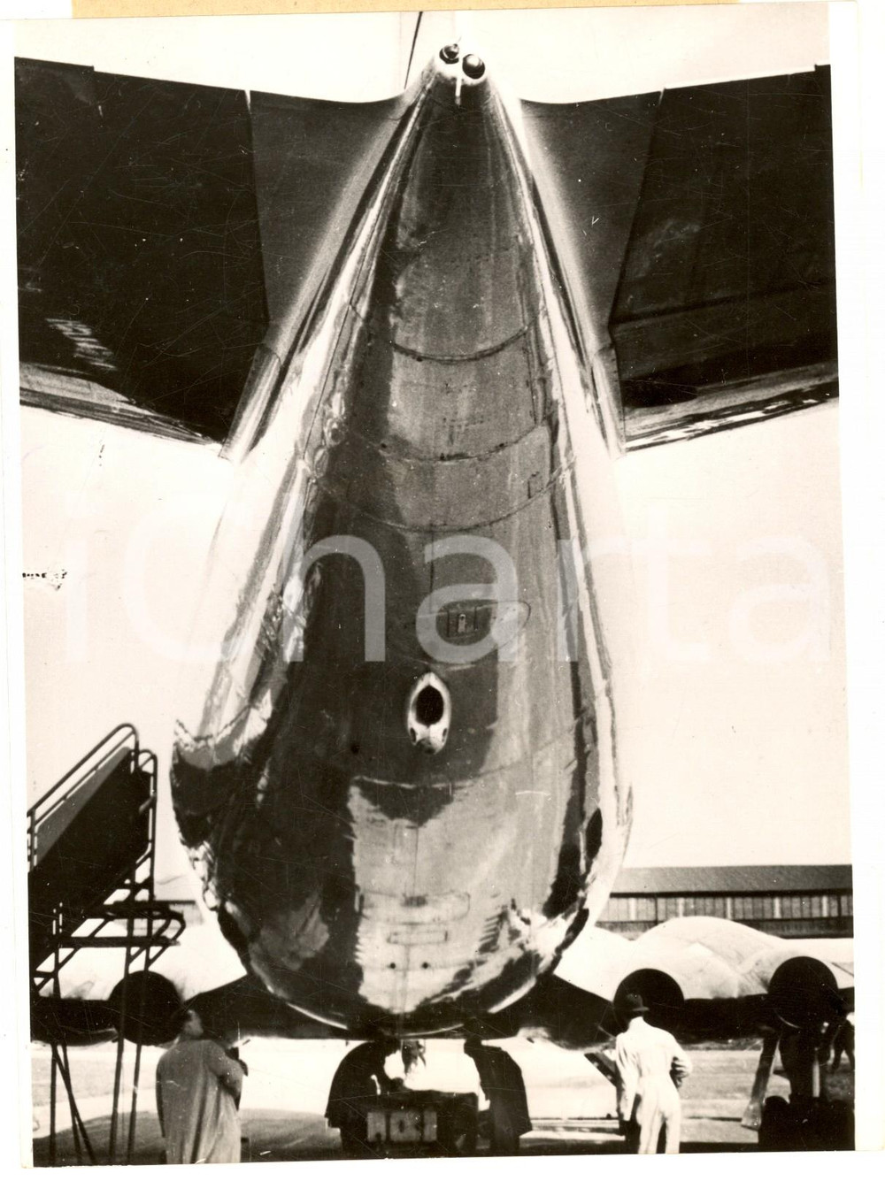 Fotografia d epoca originale 1953 LONDON The airplane COMET II for German LUFTHANSA Photo 15x20 cm 1
