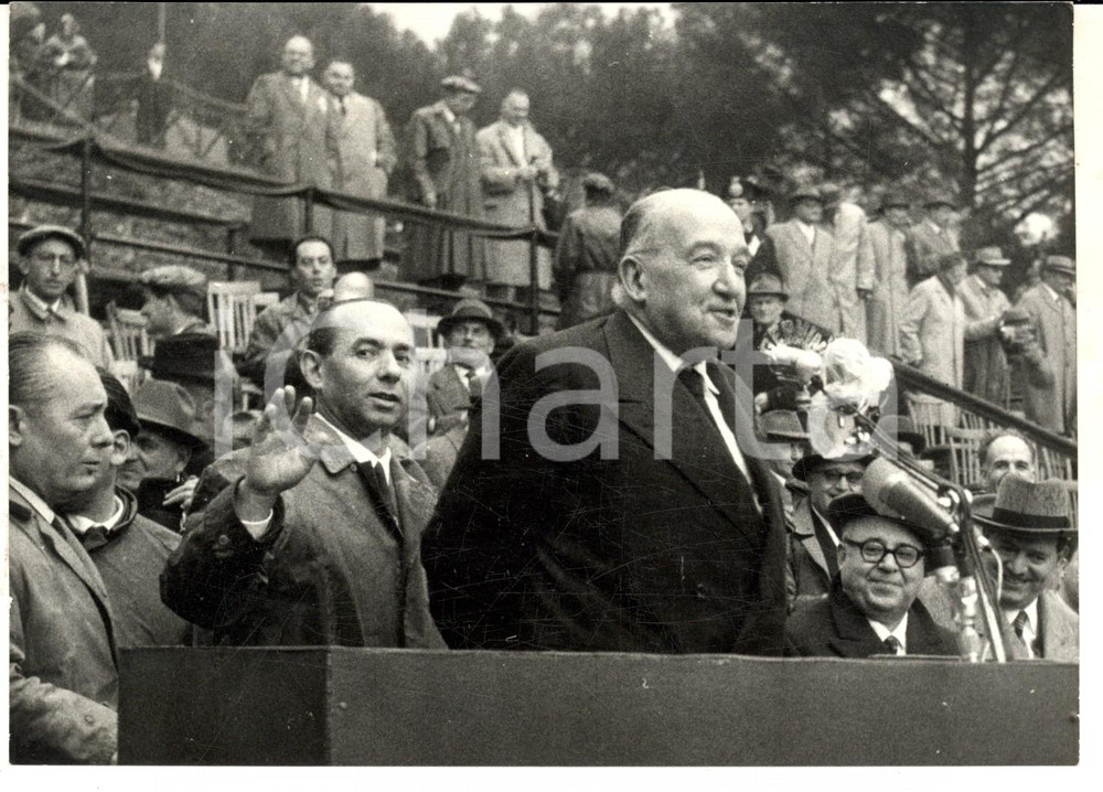 Fotografia d epoca originale 1958 ROMA Paolo BONOMI con il premier Adone ZOLI al Congresso COLDIRETTI Foto 1