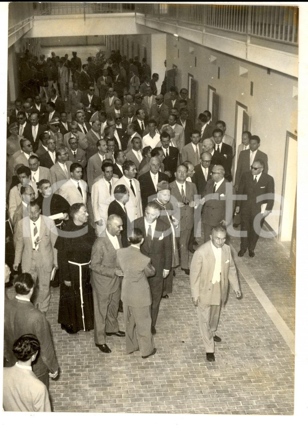 Fotografia d epoca originale 1959 ROMA Giuseppe TOGNI inaugura nuovo carcere di REBIBBIA con Guido GONELLA 1
