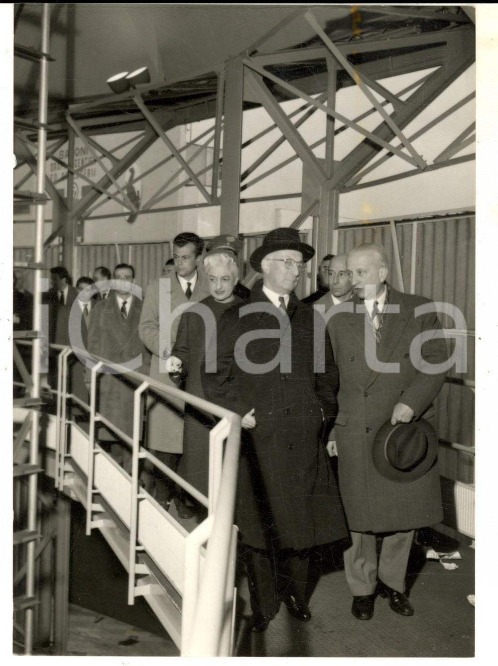 1958 MILANO Visita ambasciatore USA James David ZELLERBACH alla Fiera *Foto