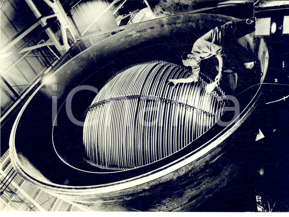Fotografia d epoca originale 1968 LESTER PENNSYLVANIA Nuovo generatore WESTINGHOUSE per centrali nucleari 1