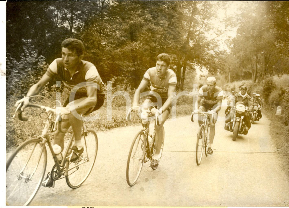 Fotografia d epoca originale 1960 TOUR DE FRANCE PAULUCHON Arnaldo PAMBIANCO e Willy VAN DEN BERGHEN 1