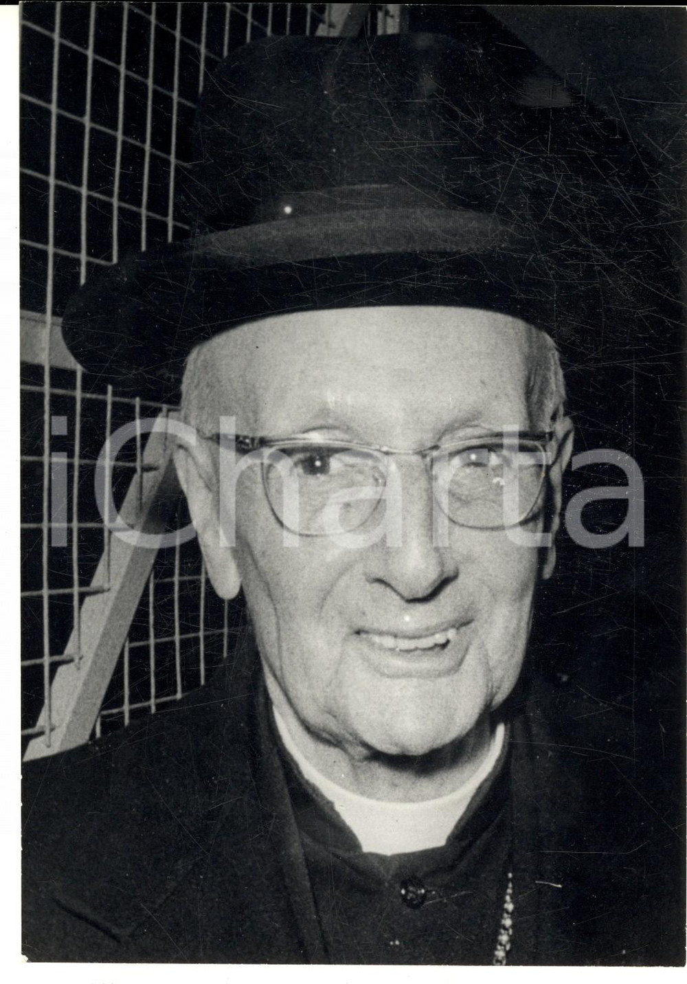 Fotografia d epoca originale 1960 ca MALTA Ritratto dell arcivescovo mons. Michael GONZI Foto 12x18 cm 1