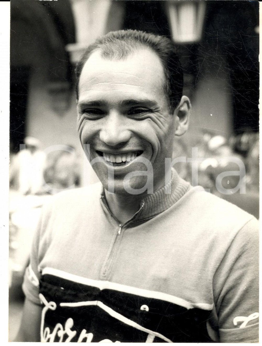 Fotografia d epoca originale 1958 CICLISMO Ritratto di Adriano ZAMBONI corridore per la squadra TORPEDO Foto 1