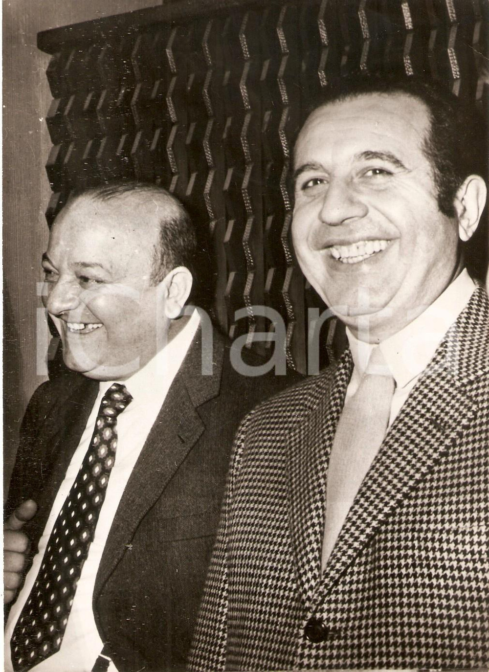 Fotografia d epoca originale 1970 FESTIVAL SANREMO Gianni RAVERA e Ezio RADAELLI organizzatori della kermesse 1