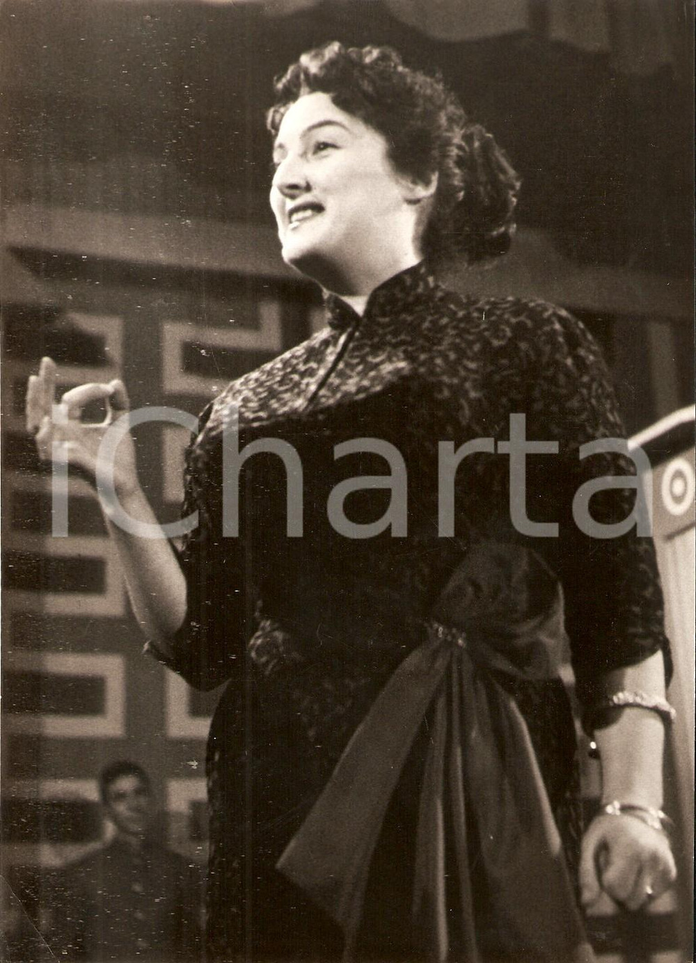 Fotografia d epoca originale 1956 LASCIA O RADDOPPIA Anna RESTAGNO Concorrente Foto 13x18 cm 1