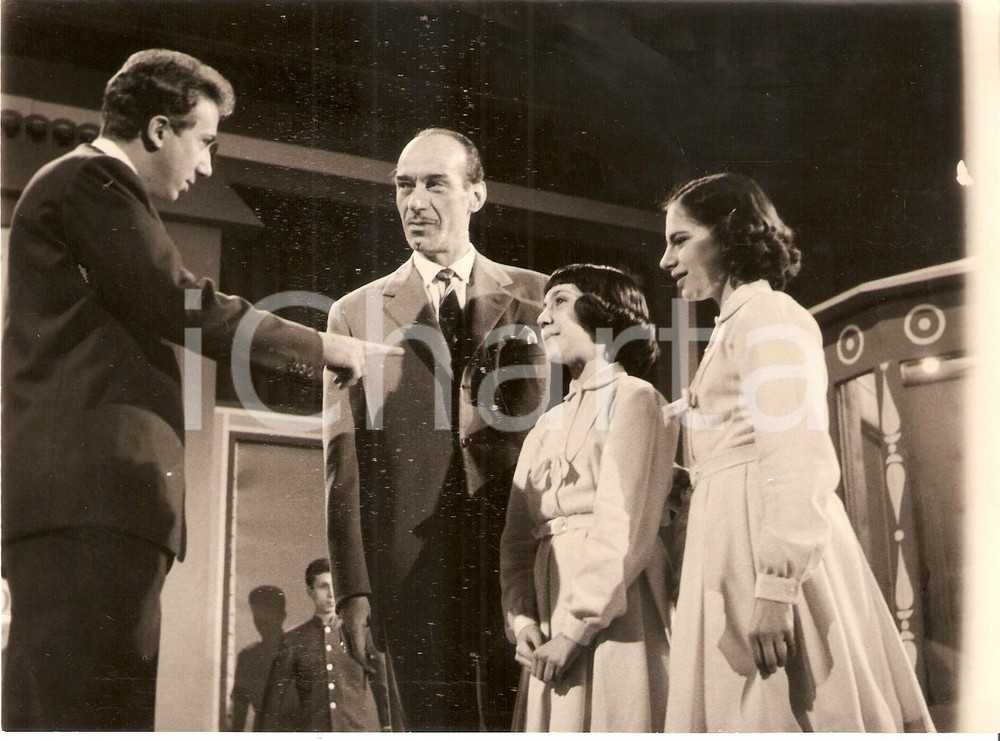 Fotografia d epoca originale 1957 LASCIA O RADDOPPIA Mike BONGIORNO e Aldo BARBADORO dopo vittoria 5 milioni 1