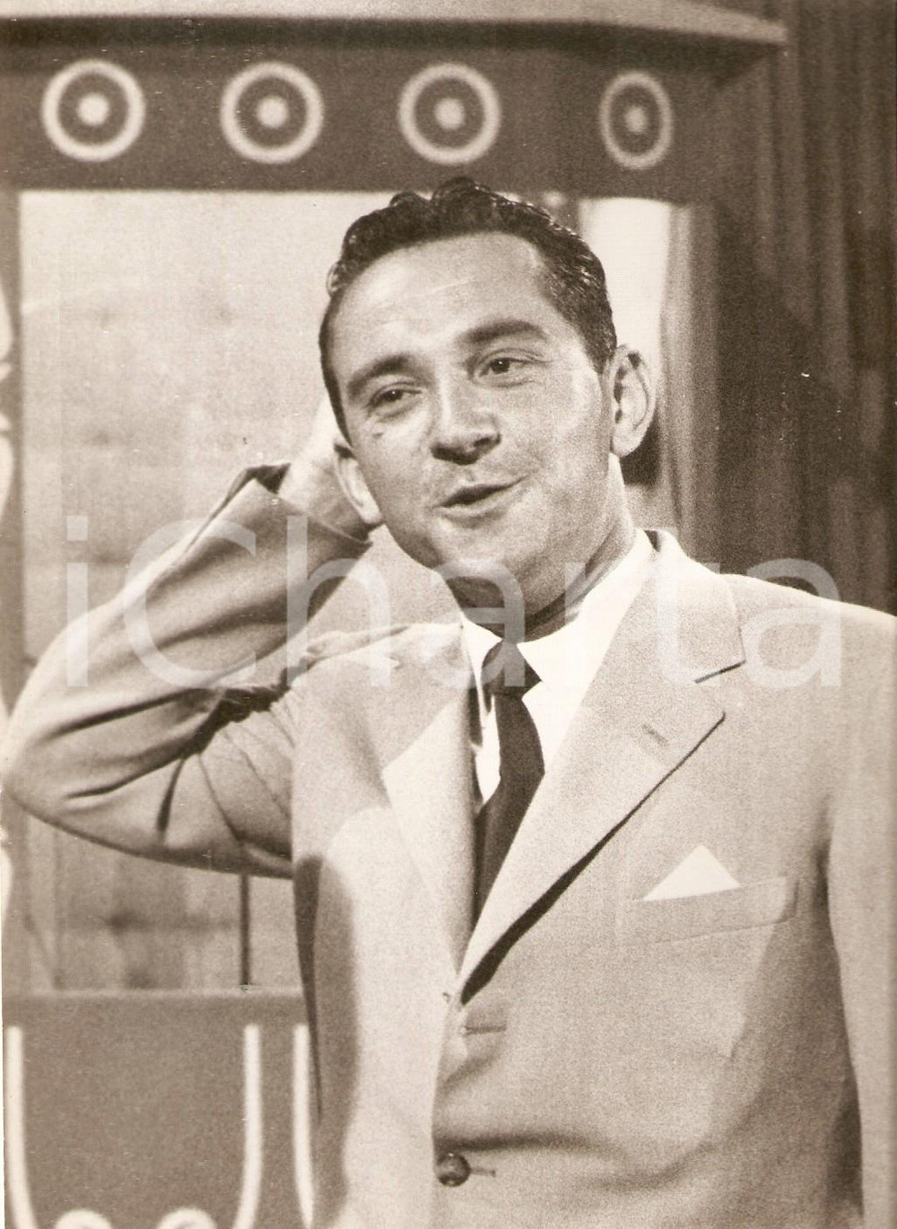 Fotografia d epoca originale 1956 LASCIA O RADDOPPIA Concorrente Michele RAFFAELLI Foto 18x13 cm 1