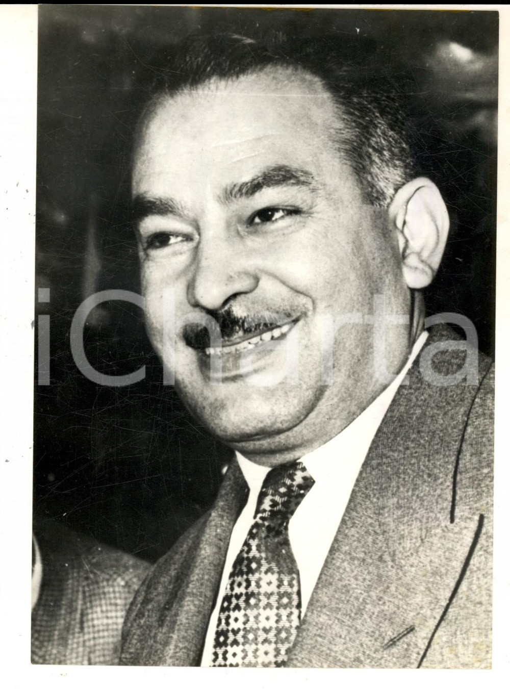 Fotografia d epoca originale 1970 CAIRO EGYPT Portrait of the vicepresident Ali SABRI Photo 14x18 cm 1