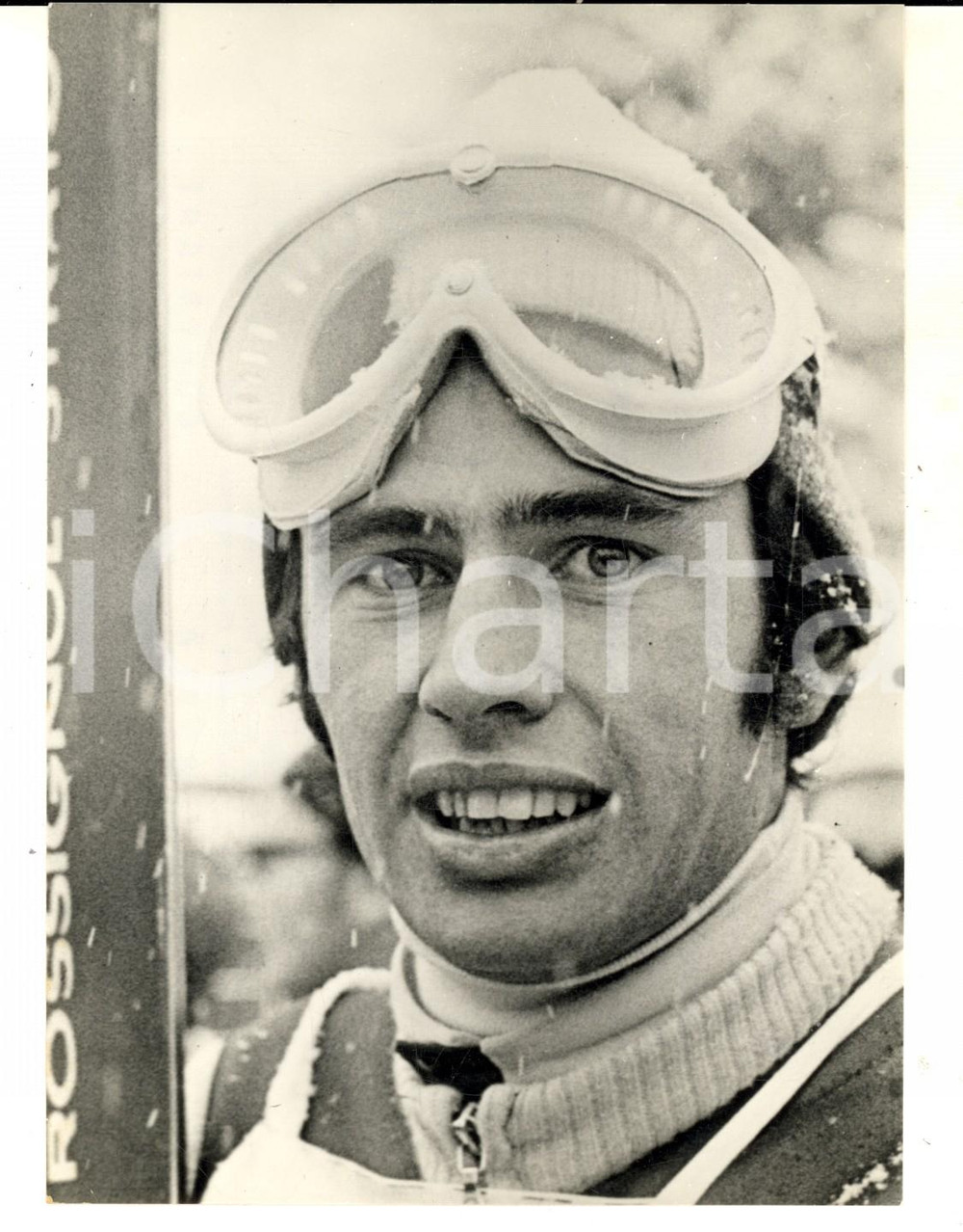 Fotografia d epoca originale 1970 ORTISEI MONDIALI DI SCI Ritratto di Patrick RUSSELFoto 13x18 cm 1