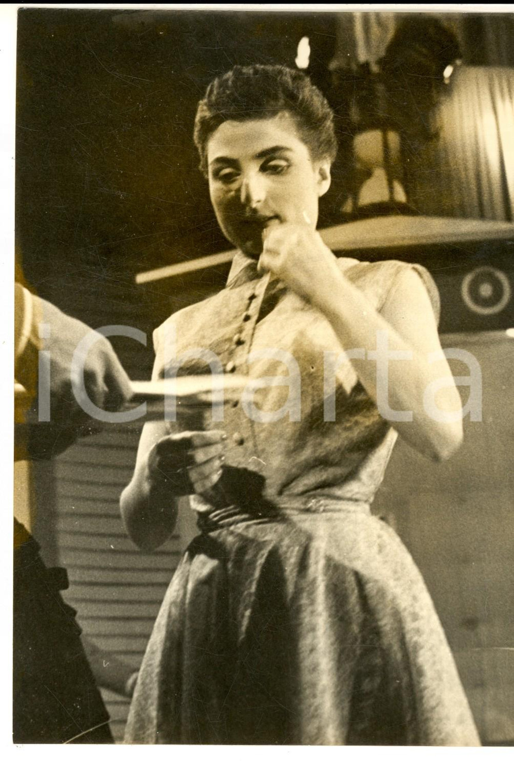 Fotografia d epoca originale 1957 MILANO LASCIA O RADDOPPIA La concorrente Maria Welda PONTI Foto 13x18 cm 1