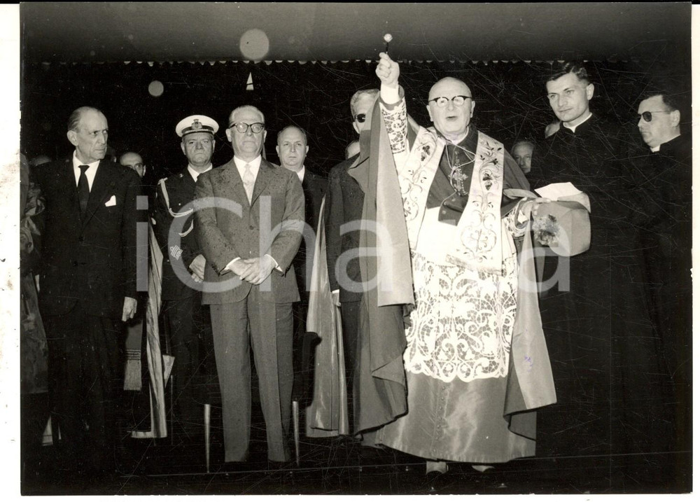 Fotografia d epoca originale 1960 TORTONA Giovanni GRONCHI inaugura autostrada tra Tortona e Binasco Foto 1