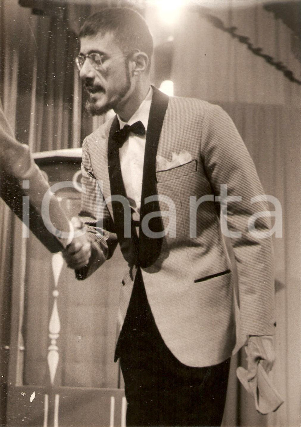 Fotografia d epoca originale 1956 LASCIA O RADDOPPIA Il simpatico concorrente Gianluigi MARIANINI Foto 13x18 1