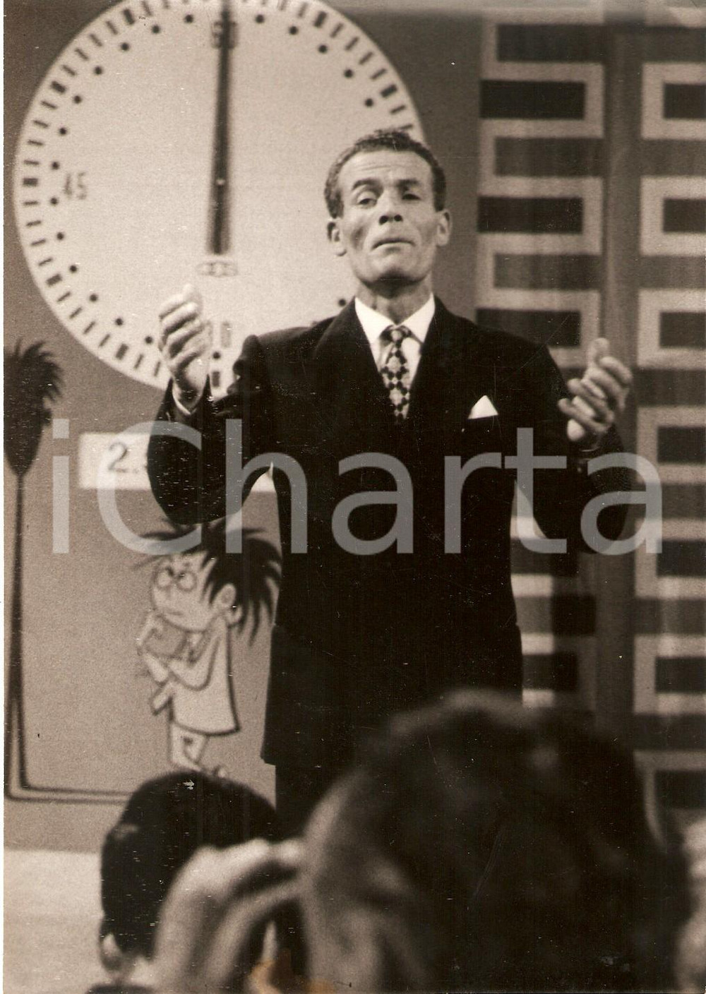 Fotografia d epoca originale 1956 LASCIA O RADDOPPIA Egidio CRISTINI poeta e muratore Foto 13x18 cm 1