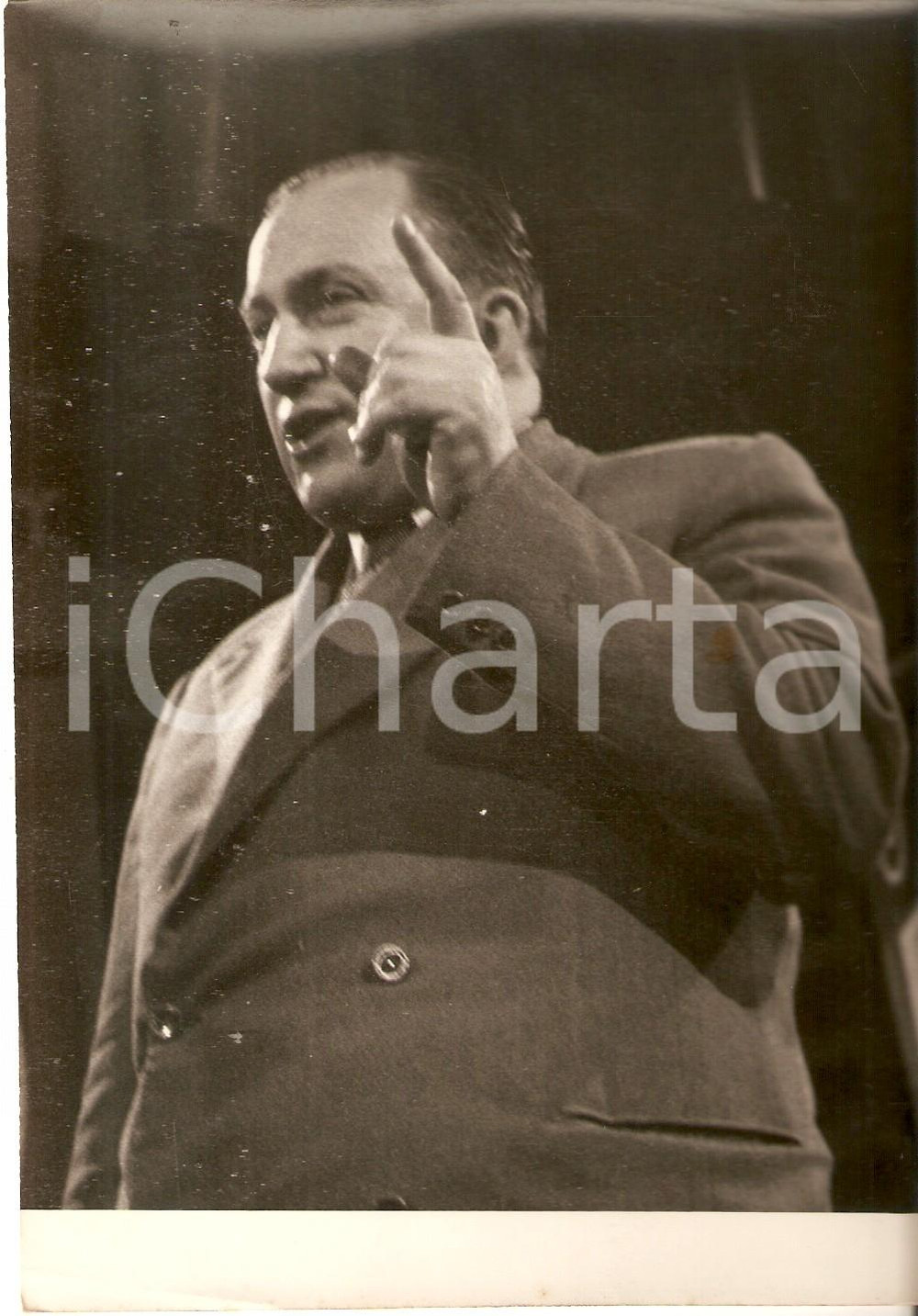Fotografia d epoca originale 1956 LASCIA O RADDOPPIA Luigi SCANNAGATTA ritratto del concorrente Foto 13x18 cm 1
