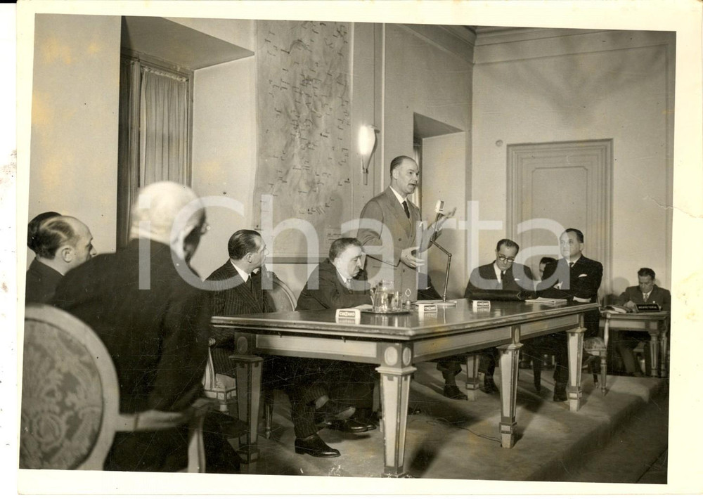 Fotografia d epoca originale 1957 TORINO Convegno Comunicazioni attraverso le Alpi  Il prof. TACCHETTI Foto 1