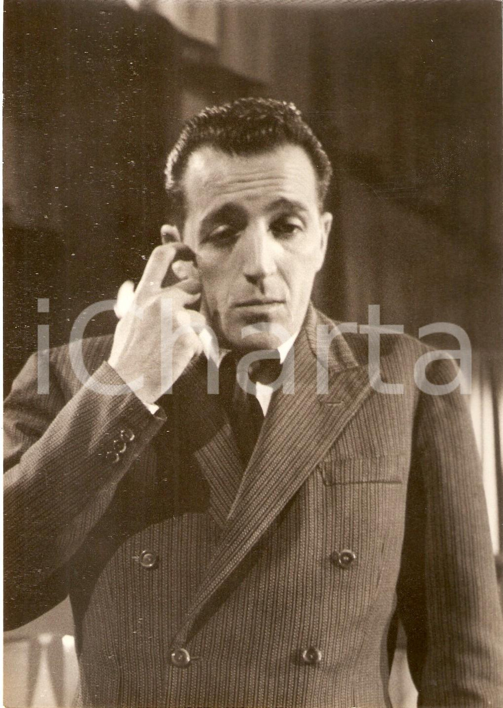 Fotografia d epoca originale 1957 LASCIA O RADDOPPIA Mario SCOGNAMIGLIO Ritratto concorrente Foto 13x18 cm 1