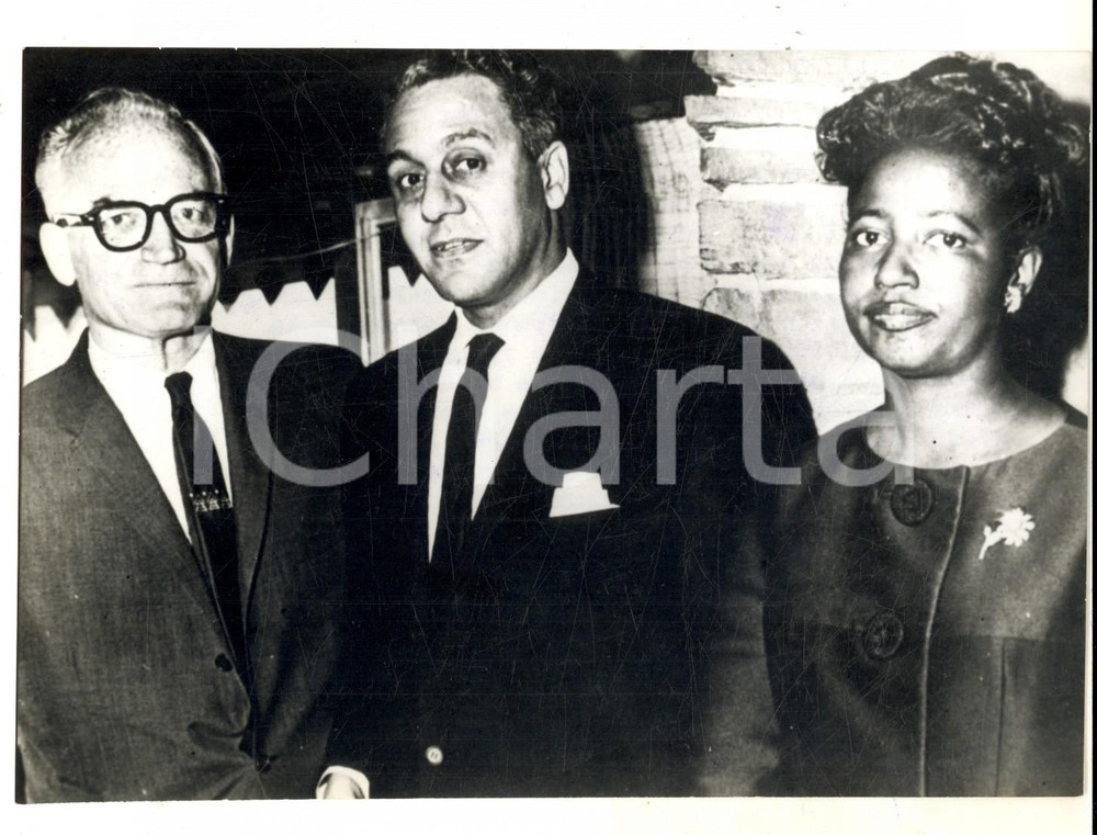 Fotografia d epoca originale 1964 SAN FRANCISCO Il razzista Barry GOLDWATER con Edward BANKS Foto 1