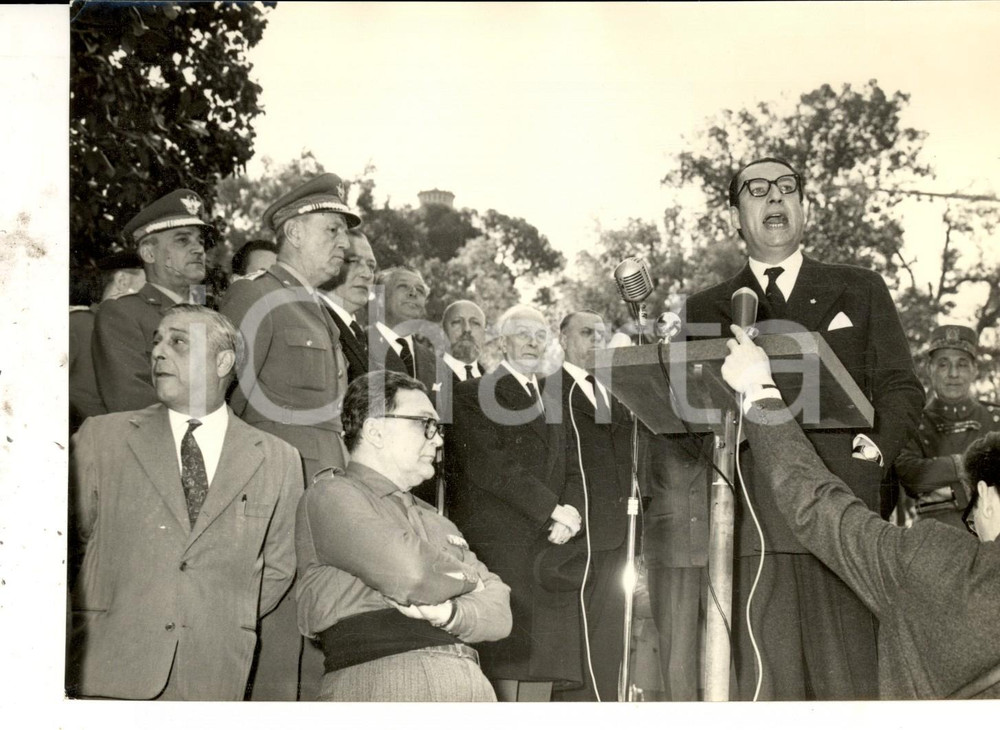 Fotografia d epoca originale 1960 GENOVA Randolfo PACCIARDI al centenario della partenza dei Mille Foto 1