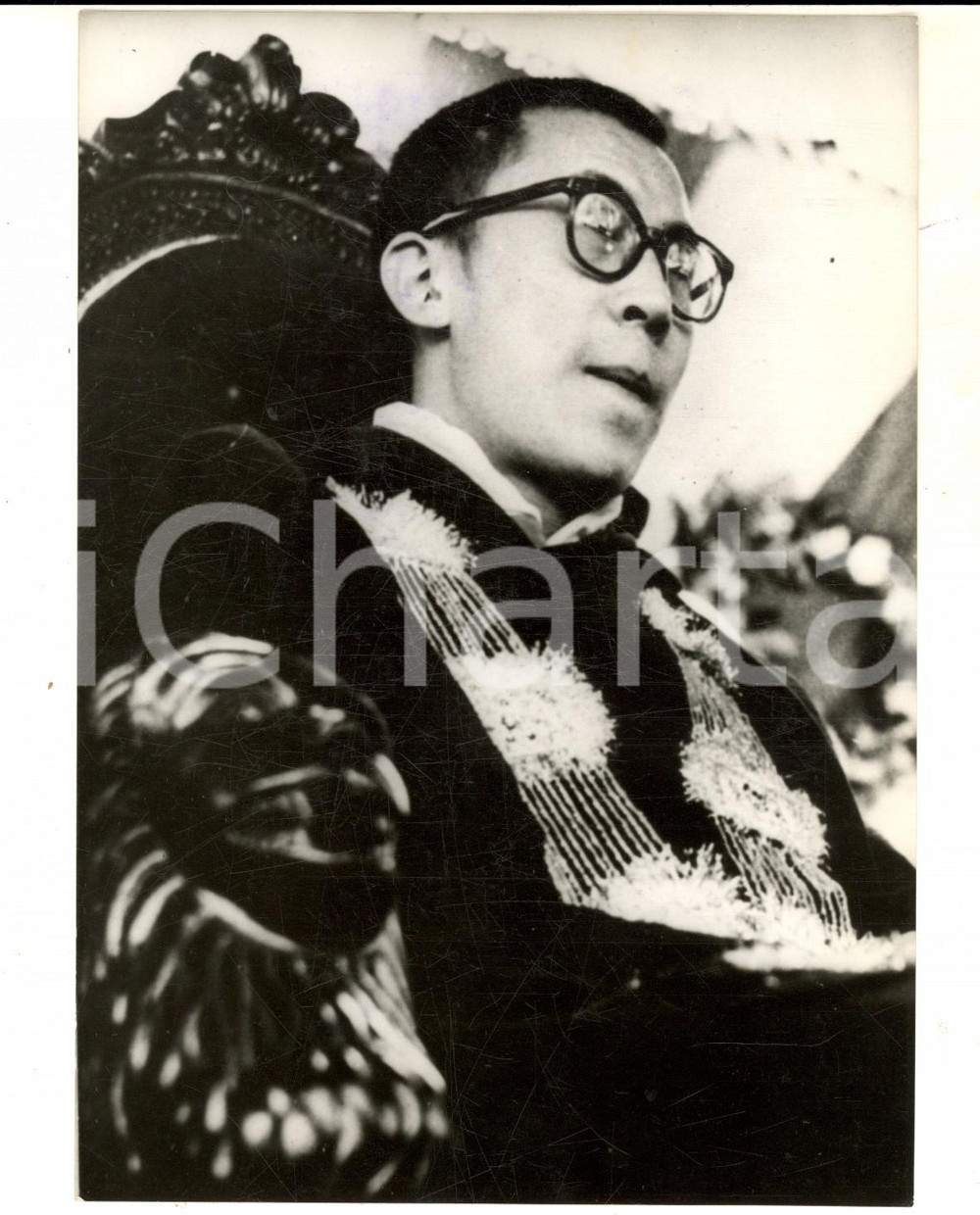 Fotografia d epoca originale 1959 LHASA TIBET Taktser RINPOCHE fratello Dalai Lama guida anticomunisti FOTO 1