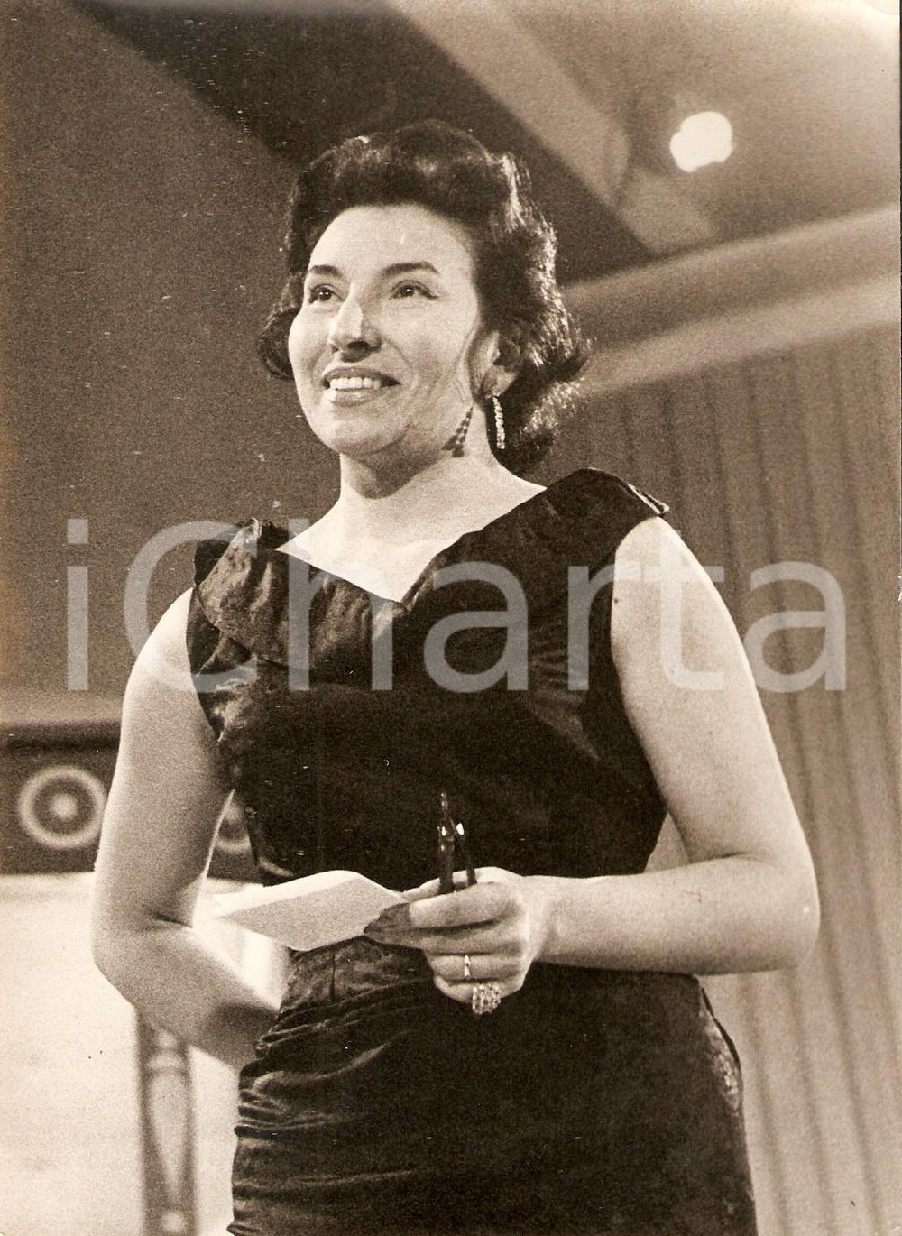 Fotografia d epoca originale 1957 LASCIA O RADDOPPIA Vivi CENTORBI D ANGELO Ritratto concorrente Foto 13x18 1