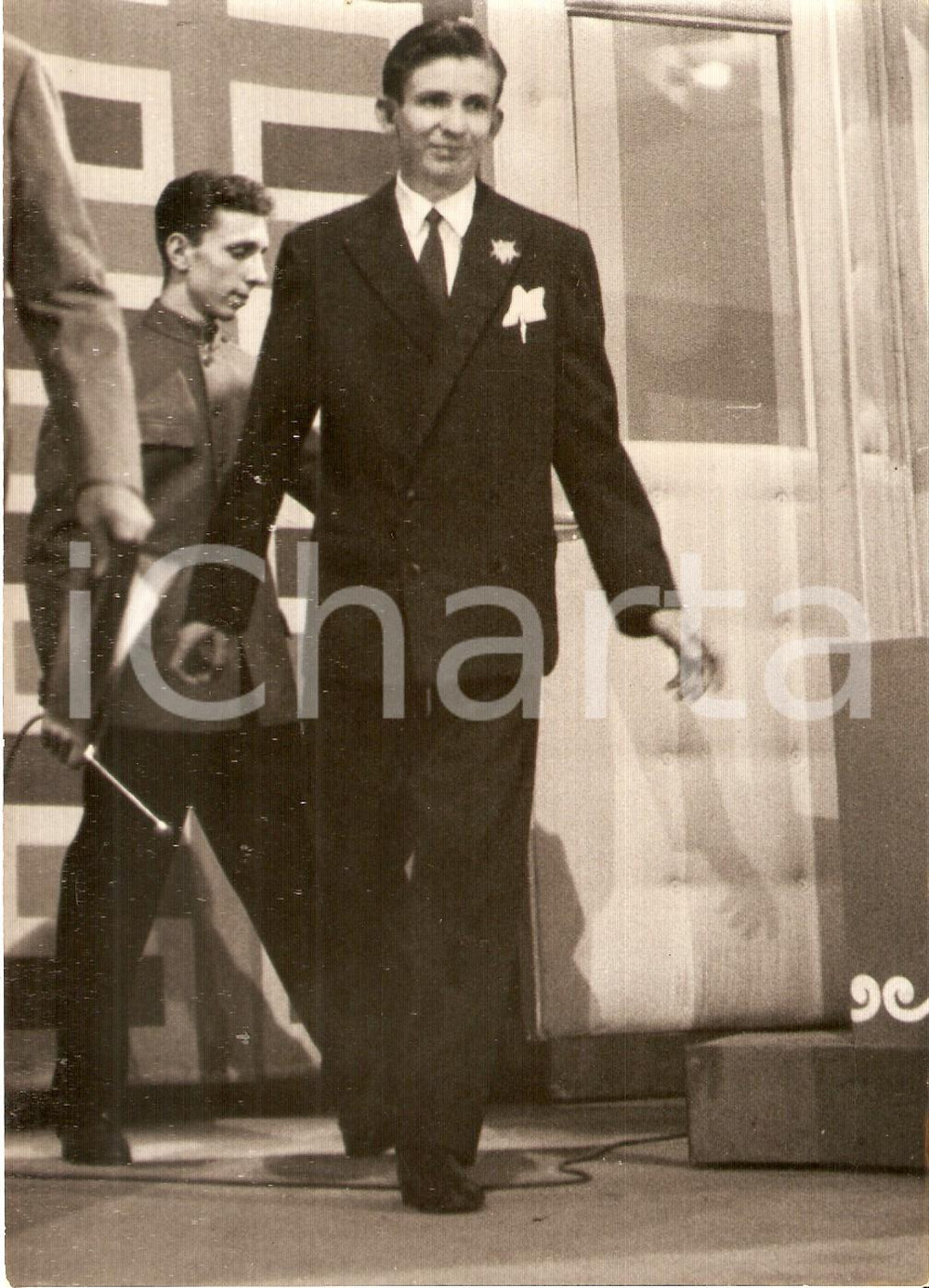 Fotografia d epoca originale 1956 LASCIA O RADDOPPIA Umberto FERRERO perde i 5 milioni Foto 13x18 cm 1