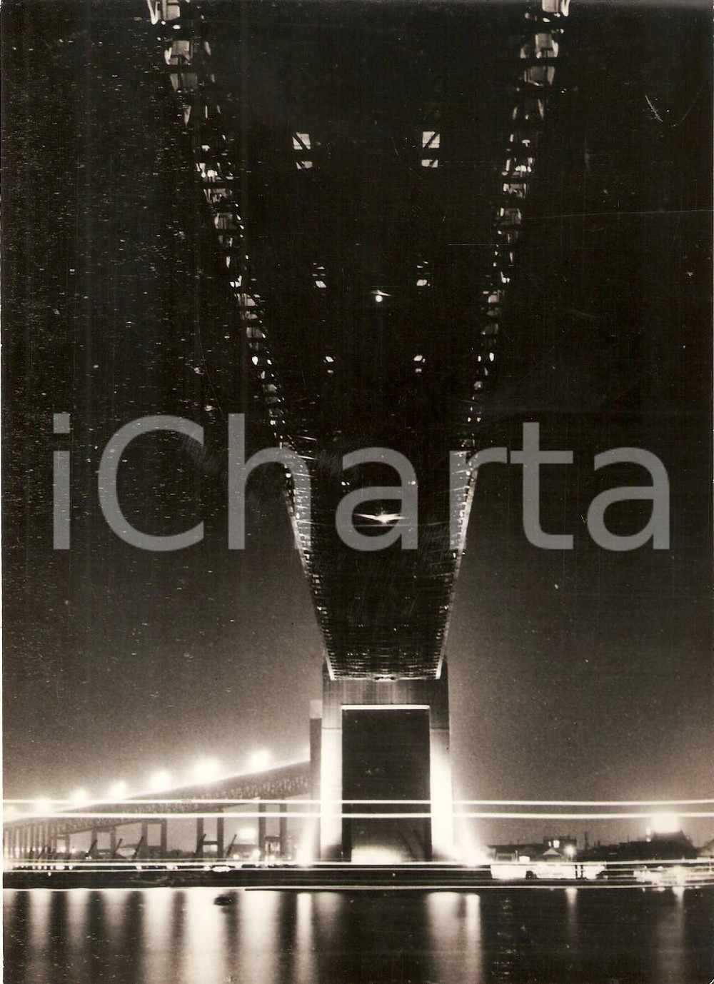 Fotografia d epoca originale 1970 KITAKYUSHU Wakato Ohashi  The longest bridge of JAPAN Foto 13x18 cm 1