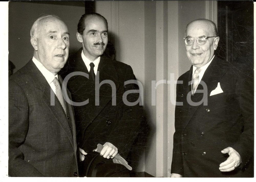 Fotografia d epoca originale 1956 ROMA Otto d Asburgo alla conferenza sulla sicurezza europea Foto 18x13 1