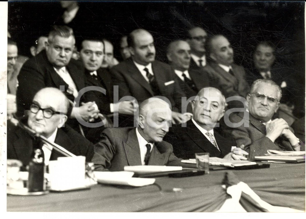 Fotografia d epoca originale 1959 FIRENZE Congresso DC  Adone ZOLI Antonio SEGNI Giuseppe SPATARO Foto 1