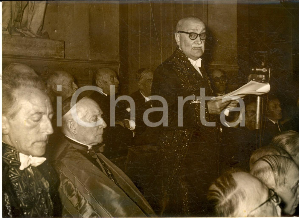Fotografia d epoca originale 1957 PARIS Wladimir d ORMESSON reÃ§u Ã  l AcadÃ©mie FranÃ§aise  Discours Photo 1