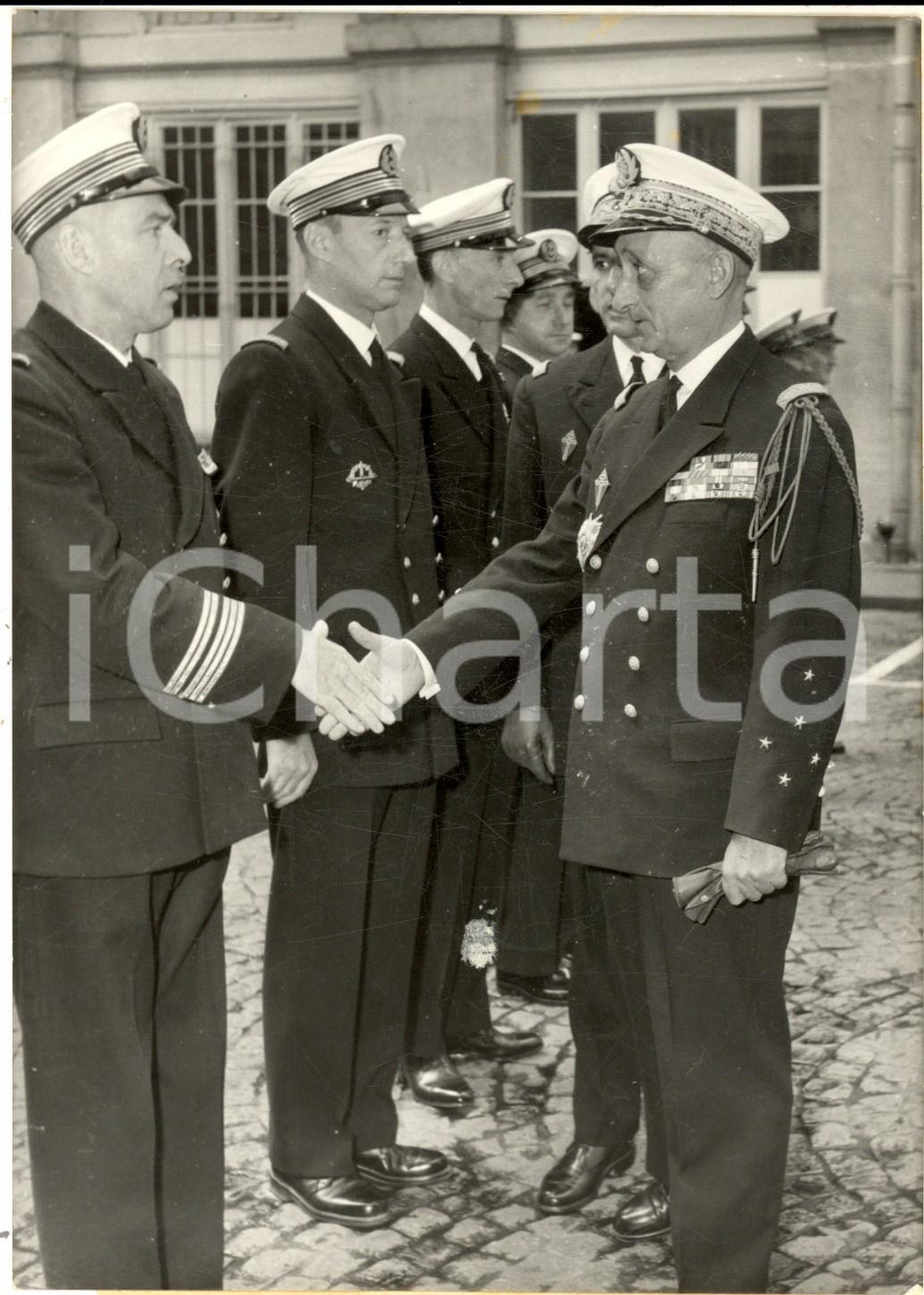 Fotografia d epoca originale 1960 PARIS Amiral Georges CABANIER nouveau Chef d Etat Major de la Marine Photo 1