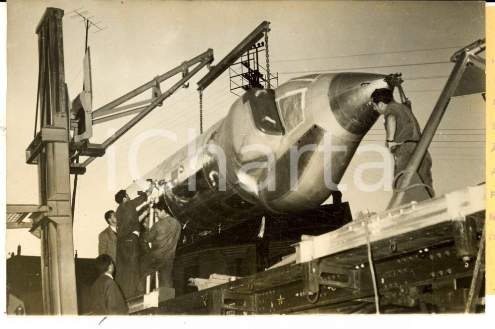 Fotografia d epoca originale 1957 FRANCE Essais spÃ©ciaux de l avion ATAR VOLANT de la SNECMA Photo 18x14 cm 1