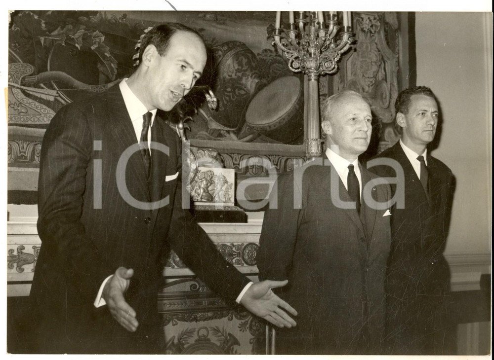 Fotografia d epoca originale 1962 PARIS ValÃ©ry GISCARD D ESTAING il piÃ¹ giovane ministro delle Finanze Foto 1