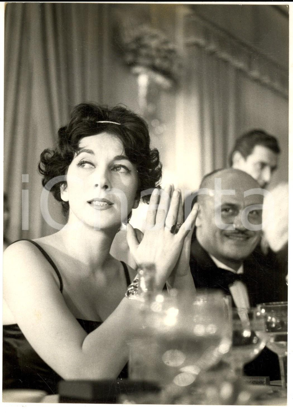 Fotografia d epoca originale 1958 SAINTVINCENT Valentina CORTESE alla serata per l  indossatrice perfetta 1