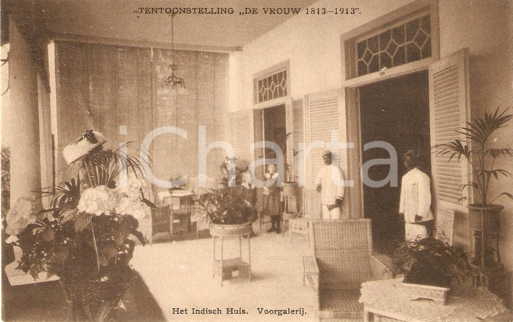 Cartolina originale da collezione 1913 AMSTERDAM Tentoonstelling DE VROUW The indian house Cartolina FP NV 1