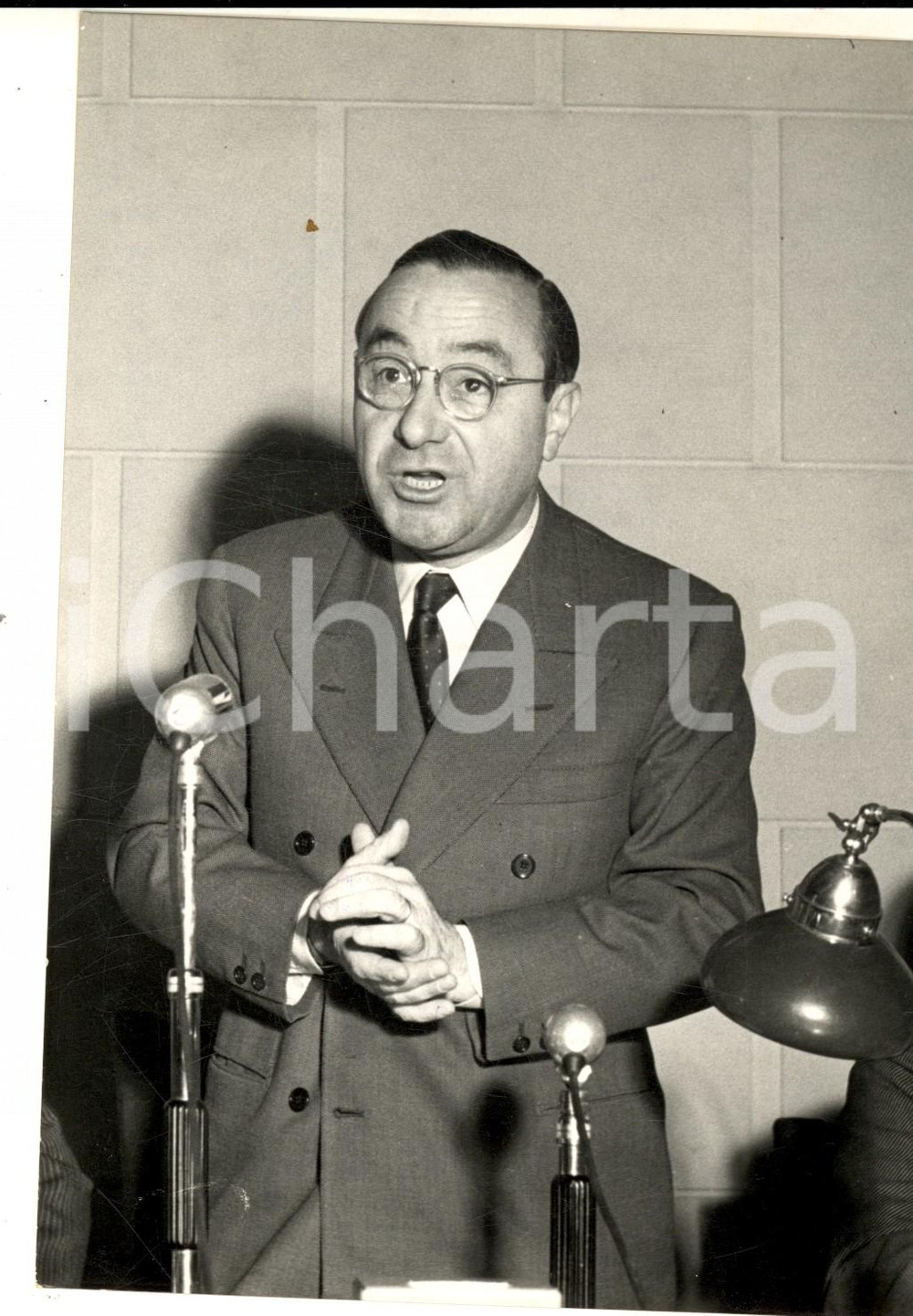Fotografia d epoca originale 1955 MILANO Alighiero DE MICHELI nuovo presidente di CONFINDUSTRIA Foto 13x18 1