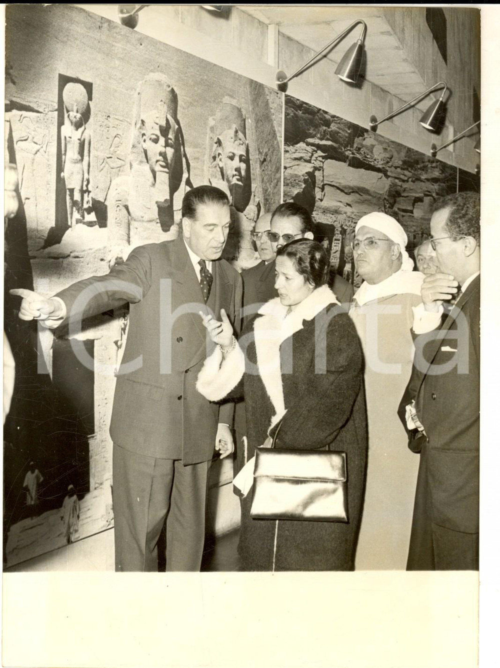 Fotografia d epoca originale 1960 PARIS Principessa Lalla Aicha del Marocco in visita alla sede UNESCO Foto 1