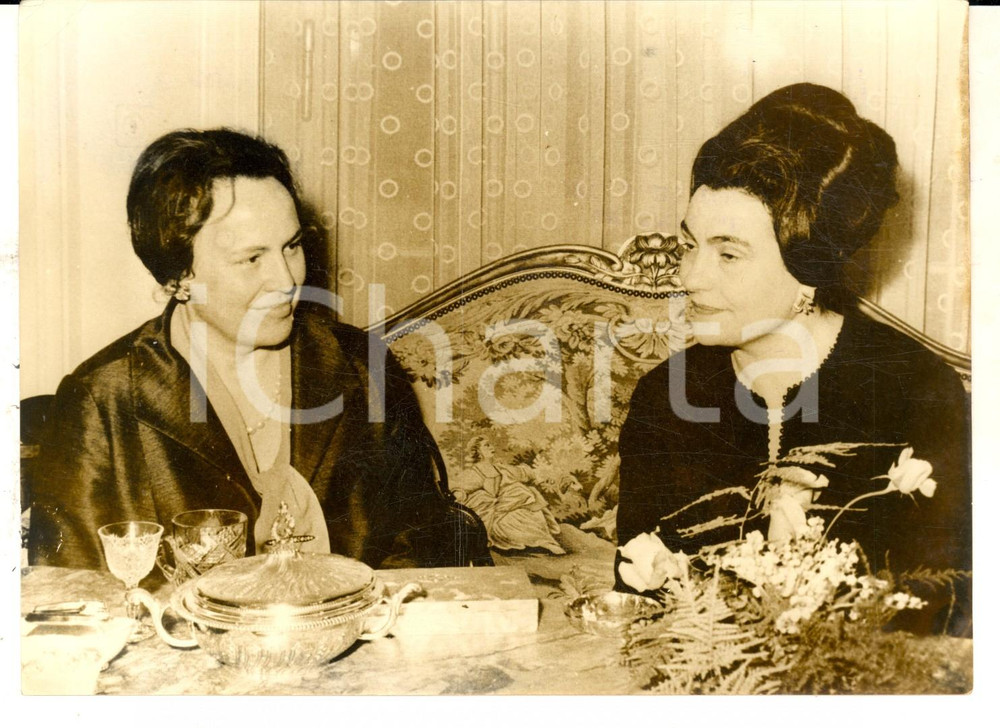 Fotografia d epoca originale 1964 BELGRADO Jovanka BROZ e Nilde JOTTI durante l incontro TOGLIATTI  TITO 1