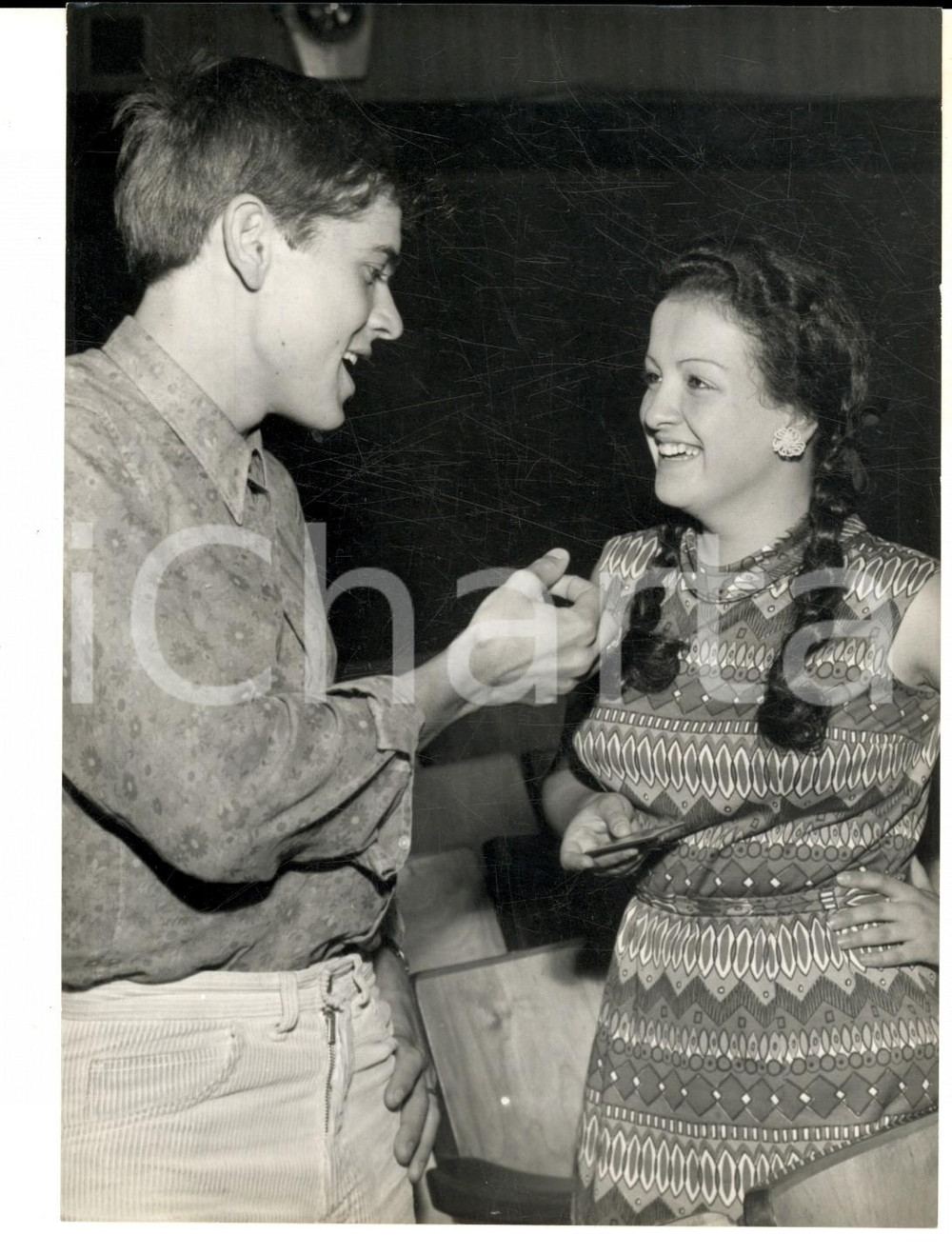 1966 CANTAGIRO BIELLA Gianni MORANDI e la giovane AUGUSTA *Foto 13x18 cm