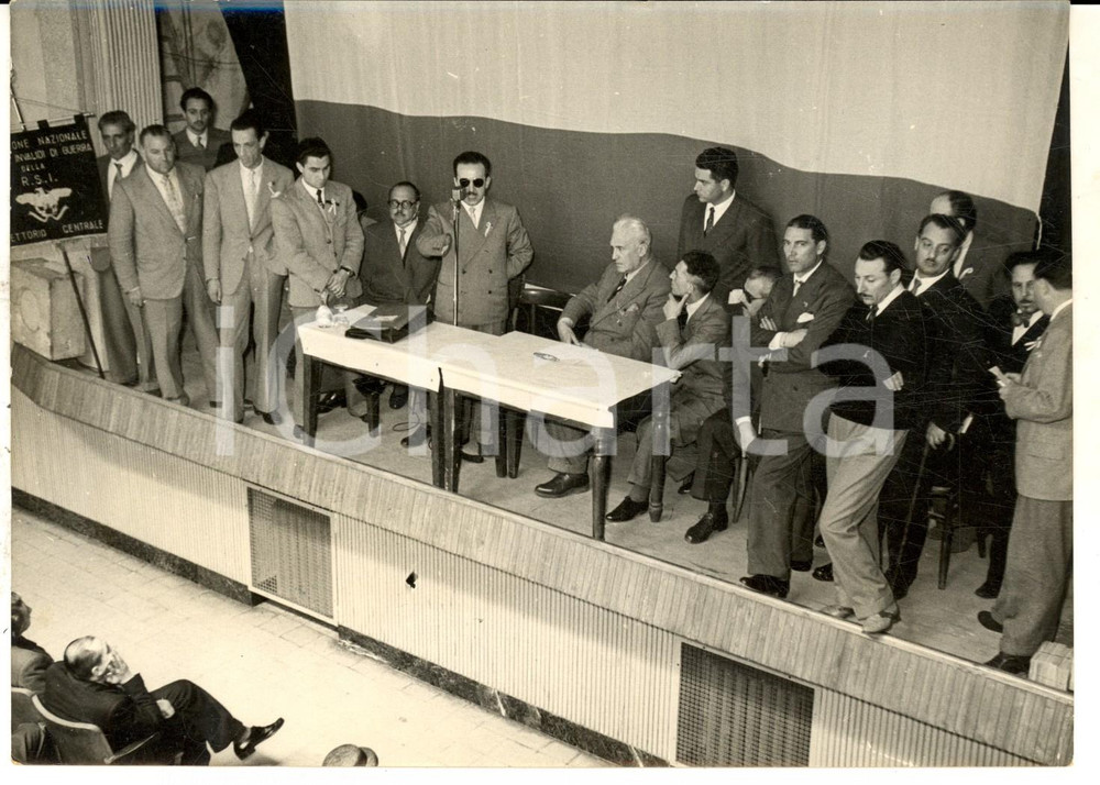 Fotografia d epoca originale 1953 ROMA Rodolfo GRAZIANI al convegno Mutilati e Invalidi della RSI Foto 1