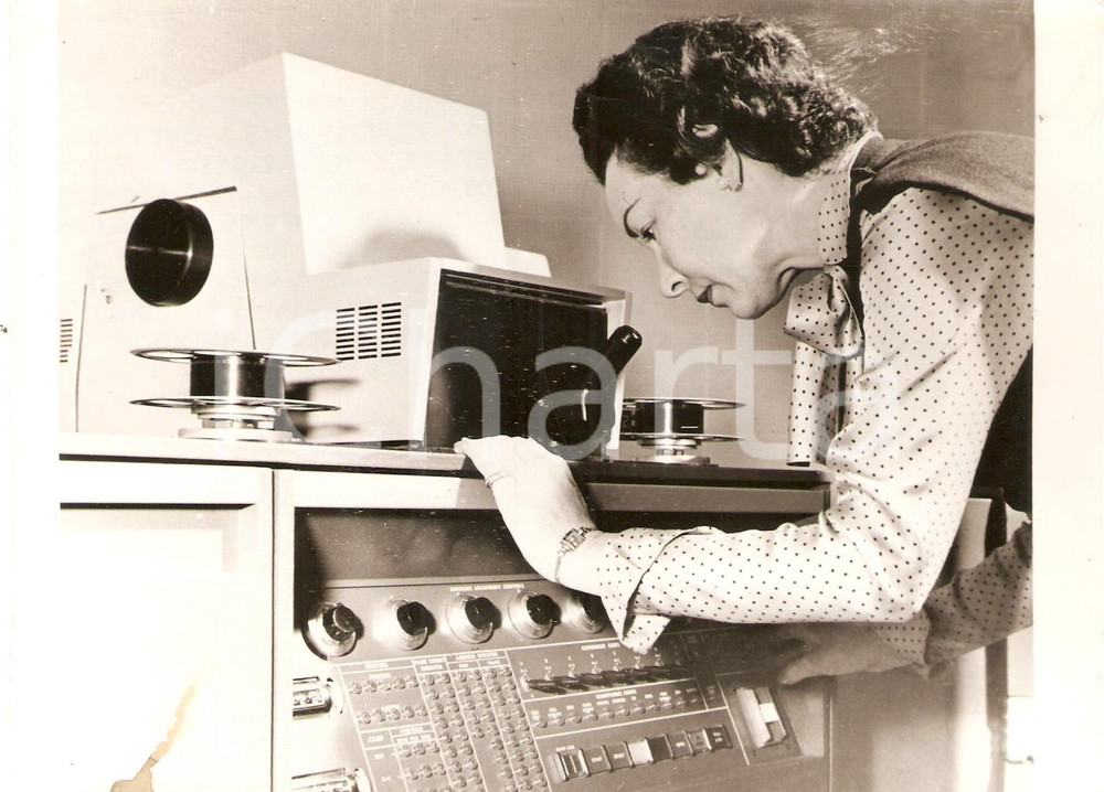 Fotografia d epoca originale 1962 NEW YORK  IBM WALNUT la biblioteca del futuro usata dalla CIA Foto 18x13 1