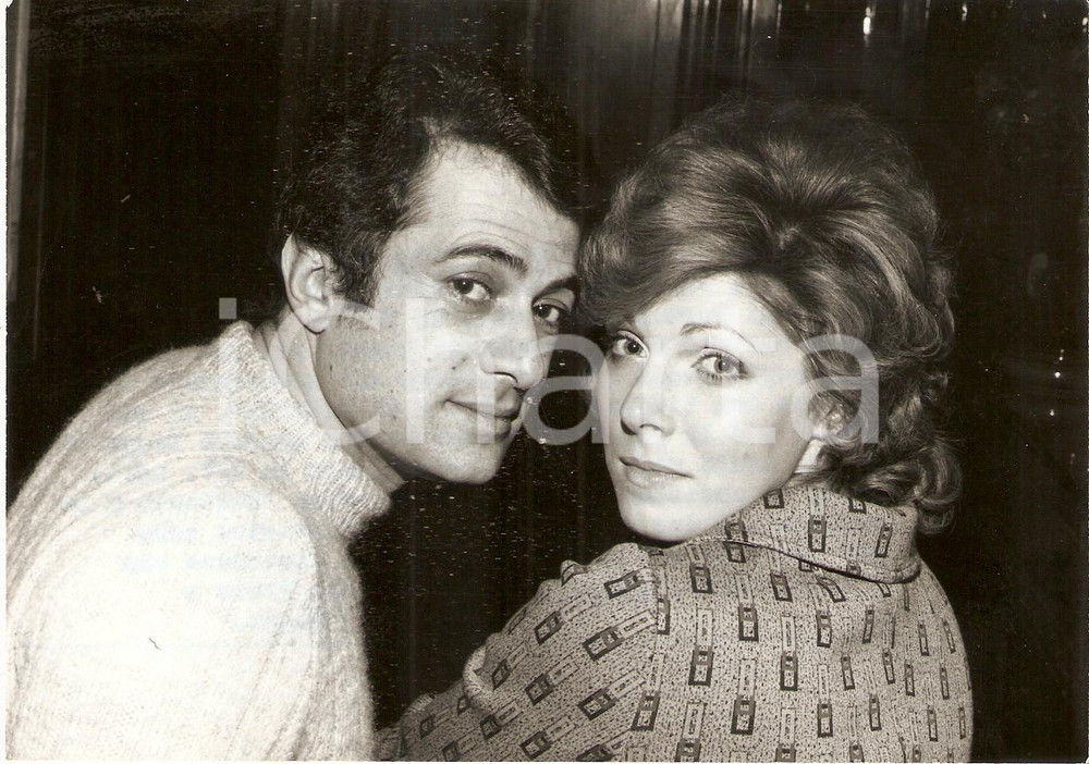 Fotografia d epoca originale 1973 RAI Duilio DEL PRETE e Angiola BAGGI sul set di DEDICATO AD UN PRETORE Foto 1