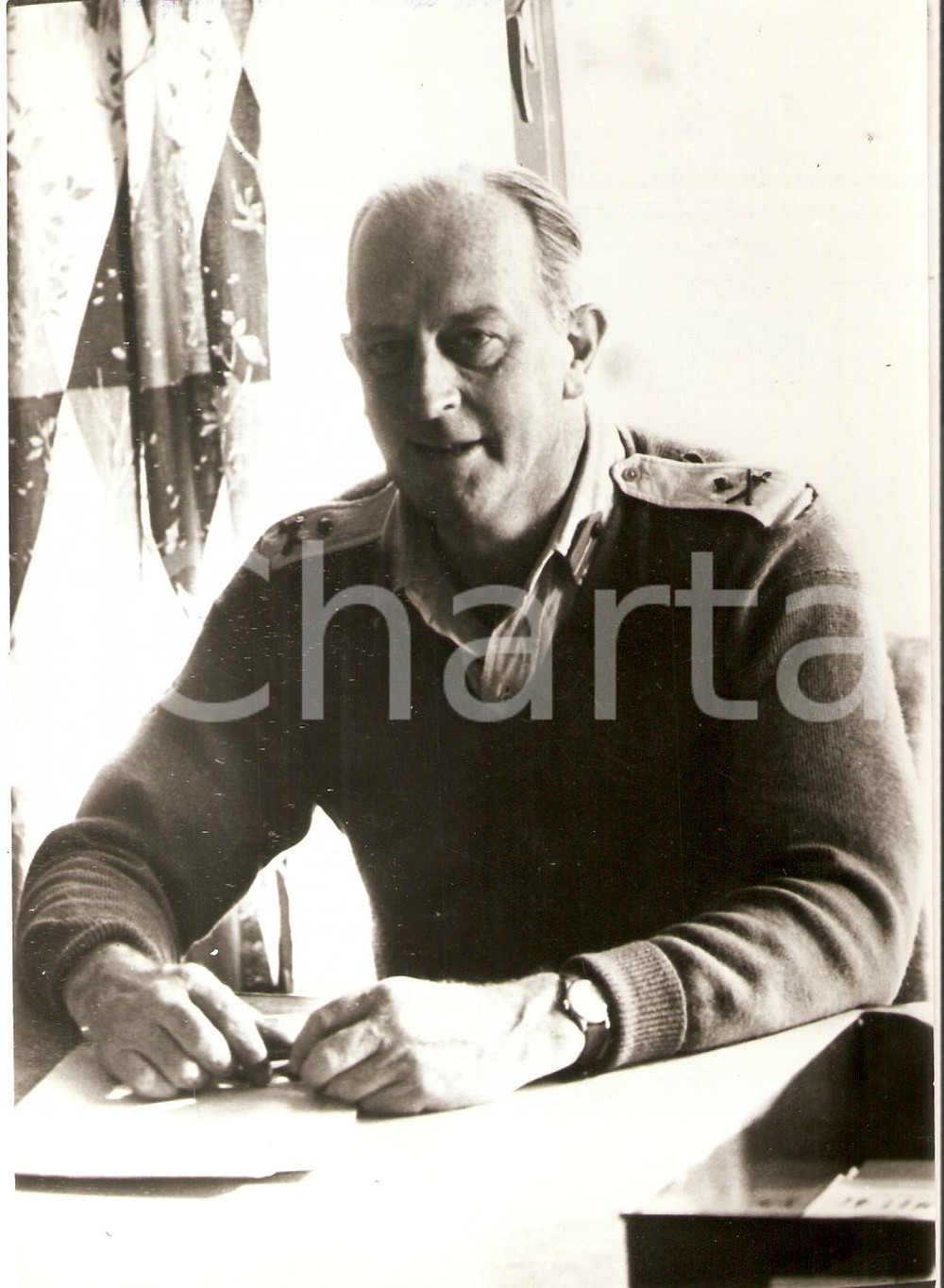 Fotografia d epoca originale 1964 LONDON Major General Peter YOUNG Commander of British troops in CYPRUS Foto 1